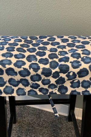 Prussian Blue and White Canvas Saddle Stool Seat Slipcover Elevate Your Kitchen Counter with Coastal Charm