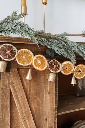 Rustic Garland Dried Orange & Lemon Garland with Natural Twine for Primitive, Minimalist, and Cottage Core Decor