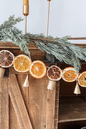 Rustic Garland Dried Orange & Lemon Garland with Natural Twine for Primitive, Minimalist, and Cottage Core Decor