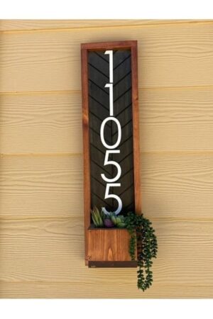 Fairview Vertical Address Sign Planter Personalize Your Home with Style and Functionality