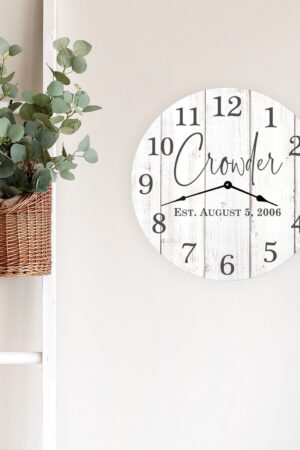 Personalized Rustic Clock Timeless Charm for Your Home