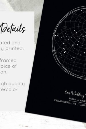 Personalized Star Map Print Capture the Night Sky of Your Special Moment