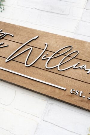 Personalized Family Name Established Sign A Timeless Keepsake for Cherished Memories