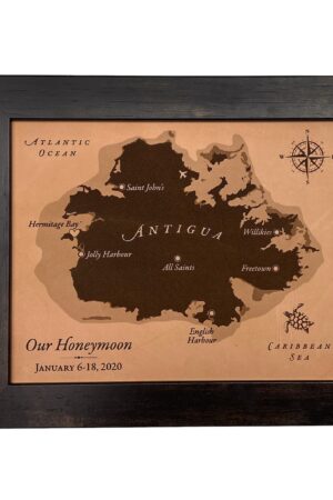 Personalized Leather Anniversary Gift Capture Your Honeymoon Memories with Our Custom Map Keepsake