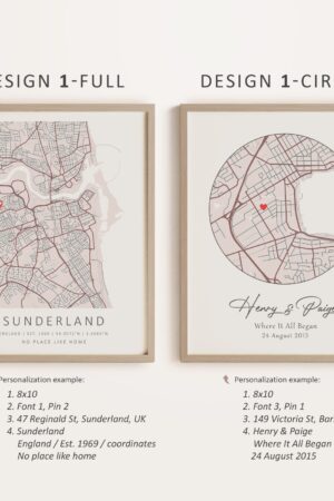 Personalized Map Our First Home | City Map Print | Anniversary or Wedding Gift | Digital Download