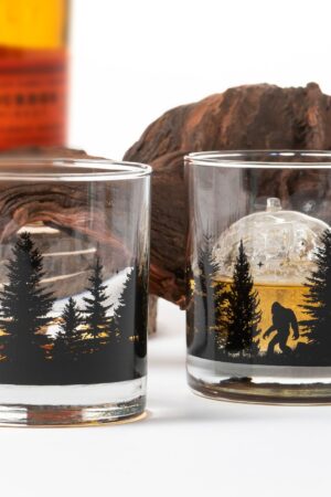 Bigfoot in the Forest Unveil the Mystery with Our Enchanting Whiskey Glasses