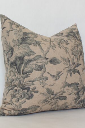 Nature's Embrace Designer Floral Pillow in Beige, Gray, and Tan