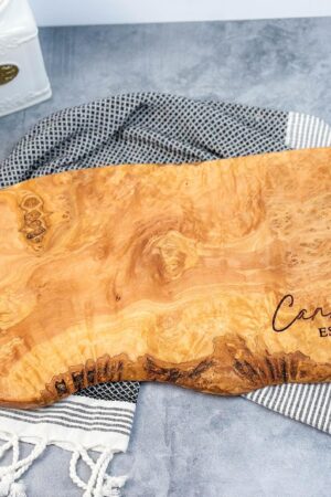 Personalized Olive Wood Charcuterie Board Rustic Elegance for Memorable Gatherings