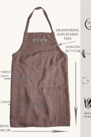 Premium Linen Apron Your Versatile Companion for Kitchen, Garden, and Workshop