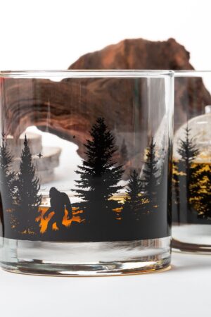 Bigfoot in the Forest Unveil the Mystery with Our Enchanting Whiskey Glasses