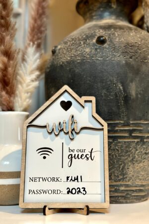 Personalized Mini Wooden Wi-Fi Password Sign Display Your Internet Credentials with Style