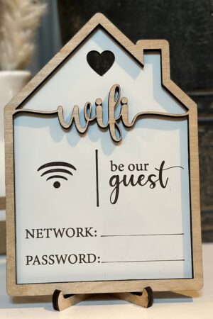 Personalized Mini Wooden Wi-Fi Password Sign Display Your Internet Credentials with Style