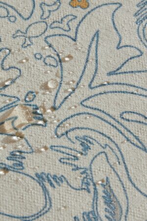 William Morris Blue Hand-Drawn Minimalist Forest Tablecloth Elevate Your Dining Experience with Rustic Charm