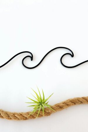 Ocean Waves Wire Art Minimalist Single Line Wall Decor for Coastal Vibes