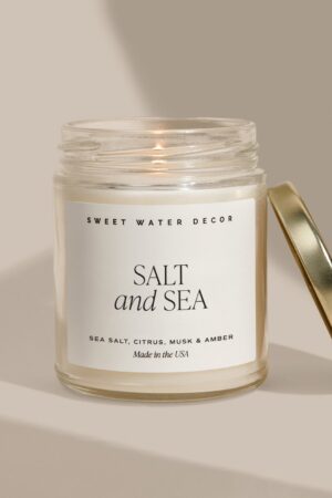 Tranquil Shores Salt & Sea Candle | Escape to Coastal Serenity