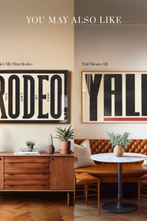 Howdy Typography Art Print Modern Southwestern Wall Decor for a Southern Home