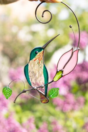 Captivating Hummingbird Stained Glass Suncatchers A Symphony of Light and Color for Your Home