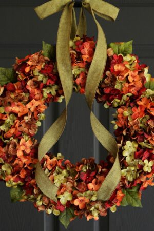 Autumnal Embrace Hydrangea Wreath for a Cozy Fall Welcome