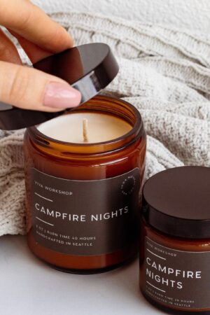 Campfire Nights Cozy Bonfire Vibes in a Non-Toxic Soy Wax Candle