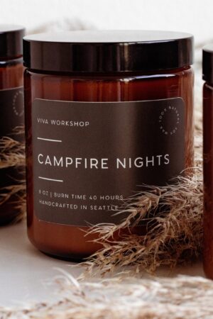 Campfire Nights Cozy Bonfire Vibes in a Non-Toxic Soy Wax Candle