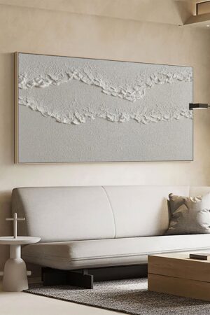 White Textured Wall Art Elevate Your Space with Abstract Elegance