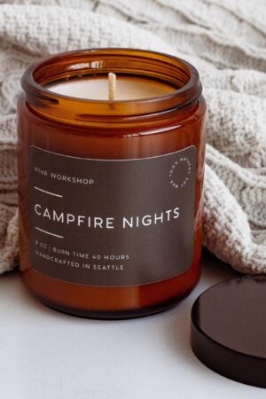 Campfire Nights Cozy Bonfire Vibes in a Non-Toxic Soy Wax Candle