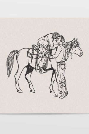 Unbridled Love Gicl?e Print of Western Romance, Celebrating Pride and Vintage Charm