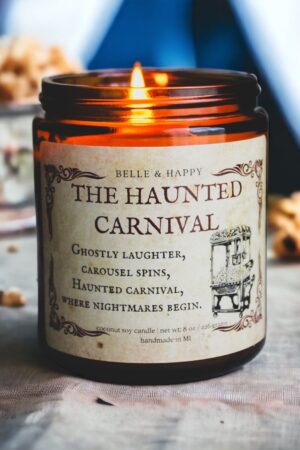 Haunted Carnival Caramel Popcorn Candle A Literary Treat for Halloween and Fall