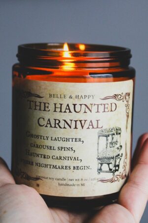 Haunted Carnival Caramel Popcorn Candle A Literary Treat for Halloween and Fall