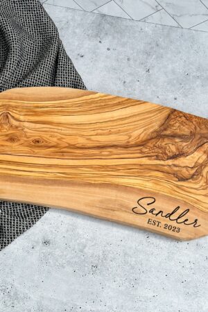 Personalized Olive Wood Charcuterie Board A Timeless Gift for Special Occasions