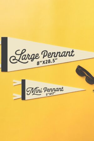 Personalized Heritage Name Sign Felt Pennant Embroidered Vintage Banner for Kids