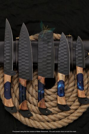 Handcrafted Culinary Arsenal Premium Steel Knife Set for Culinary Mastery