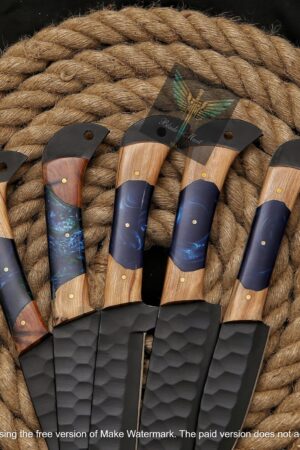 Handcrafted Culinary Arsenal Premium Steel Knife Set for Culinary Mastery