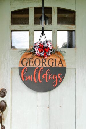 Georgia Bulldogs Front Door Hanger Show Your Team Spirit with Style