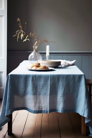 Linen Tablecloth 41 Colors | Natural Linen Rectangle Tablecloth | Handmade Tablecloth for Kitchen & Dining Room