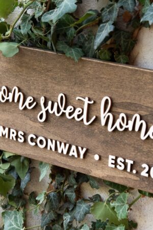 Personalized Home Sweet Home Sign A Cherished Keepsake for Your First Nest