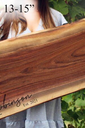 Personalized Extra Large Charcuterie Board Engrave Your Memories on a Live Edge Walnut Masterpiece