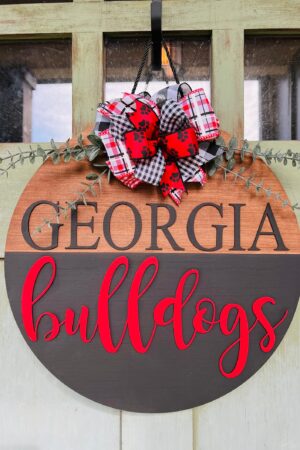 Georgia Bulldogs Front Door Hanger Show Your Team Spirit with Style