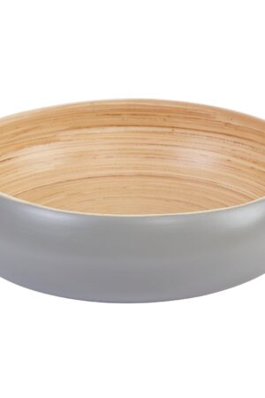 Fruitful Elegance Spun Bamboo Bowl for Kitchen Counter, Serving, and Display