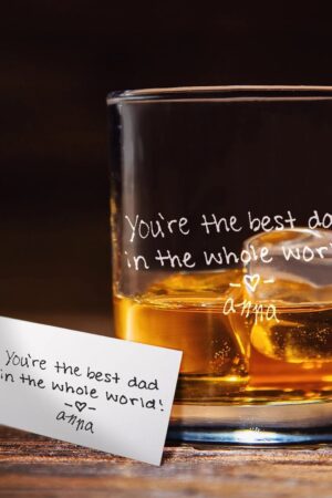 Personalized Handwritten Whiskey Glass A Secret Message in Every Sip