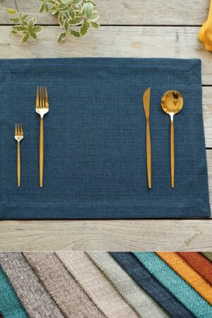 Stain-Resistant Linen-Textured Placemats Elevate Your Dining Experience with Style and Protection