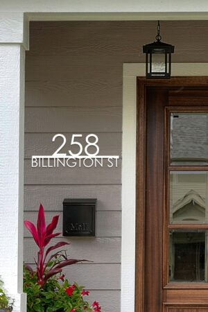 Modern Metal House Number Sign Elevate Your Curb Appeal with Custom Mid-Century Numbers