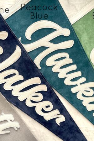 Personalized Leather and Suede Pennant Banner Create a Statement with Your Custom Word