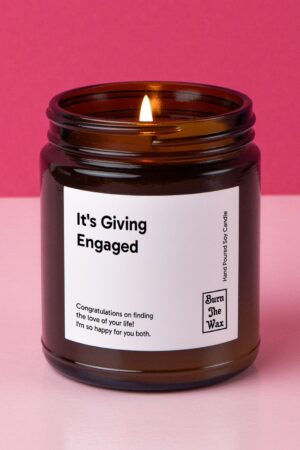 Light Up Your Love The 'It's Giving Engaged' Soy Candle for Unforgettable Engagements