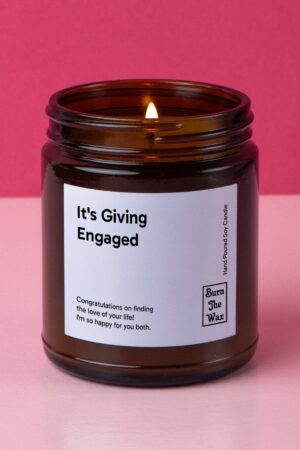 Light Up Your Love The 'It's Giving Engaged' Soy Candle for Unforgettable Engagements