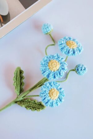 Handmade Crochet Daisy Flower A Personalized Gift for Teachers, Home Decor, and Desk Embellishment