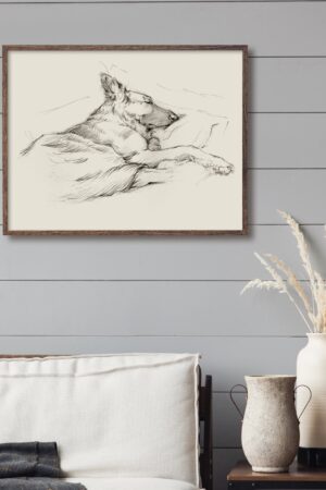 Captivating German Shepherd Drawing A Masterpiece for Your Walls