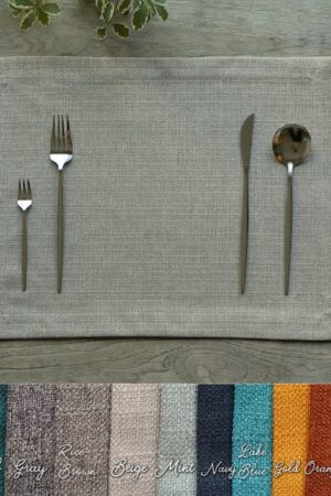 Stain-Resistant Linen-Textured Placemats Elevate Your Dining Experience with Style and Protection