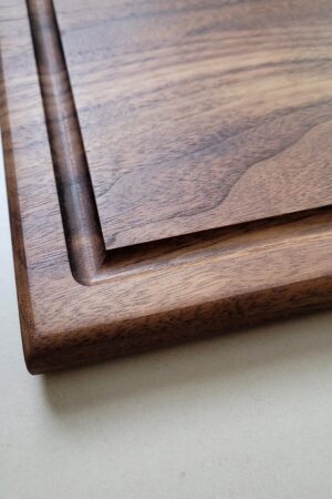 Premium Black Walnut Cutting Board with Juice Groove for Charcuterie and Culinary Delights