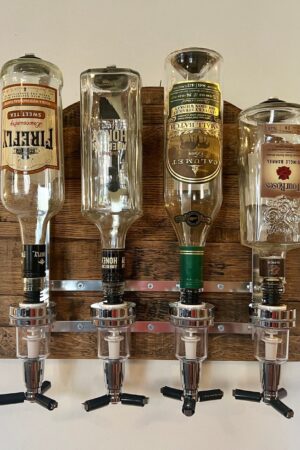 Reclaimed Whiskey Barrel Liquor Dispenser Elevate Your Home Bar with Rustic Charm